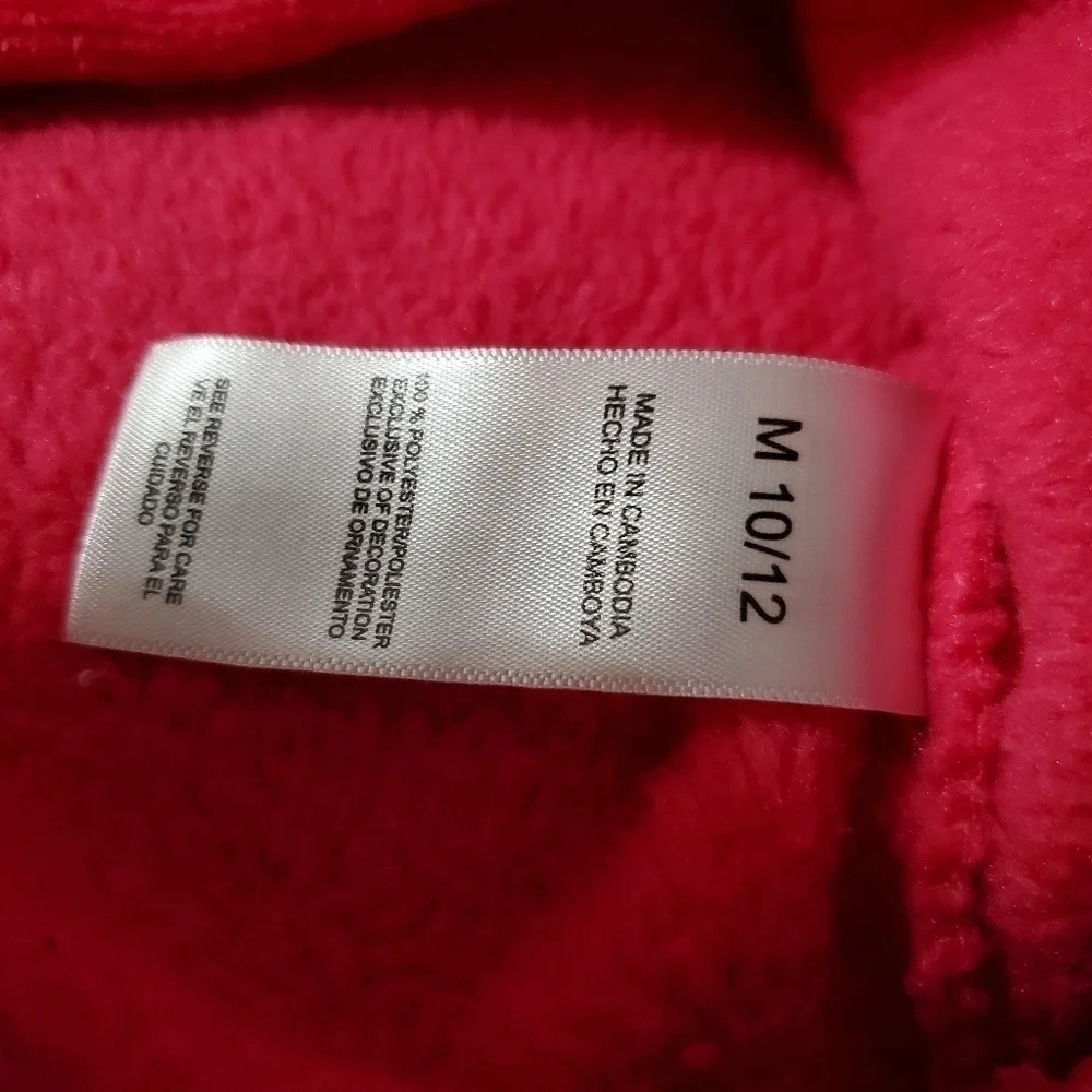 Lucky Brand Girl's Pink Plush Pullover Hoodie Size M 10/12 - Picture 6 of 6